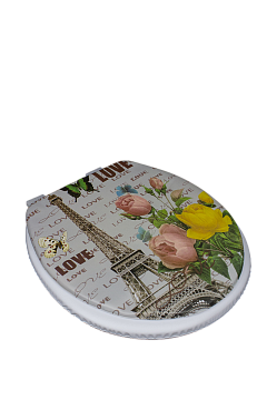 Сиденье мягкое для унитаза цветы DOH-5110